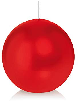 Wiedemann Kerzen Kugelkerzen Rubin Rot Ø 80 mm, 6 Stück, rußarm, tropffrei, hochwertiger Docht