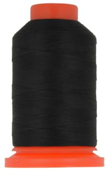 Bobine fil mousse polyester 1000m fabriqué en France pour surjeteuse Noir