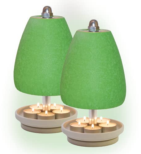 Hornet Products HP-TLL 27/14 5 Kerzen Grün 2er Set Teelichtlampe Orchidee Deko Sommer Wohnung Balkon Garten Terrasse HORNET-PRODUCTS Die - Teelichtofen Manufaktur