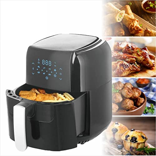 EcoFry 55L719JSN, Friggitrice ad aria calda senza olio, Nero, 5.5 L