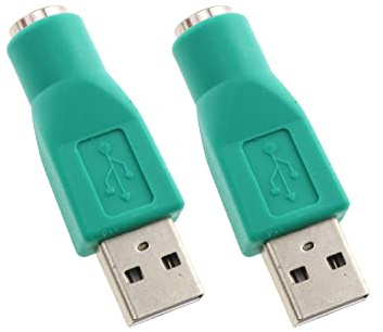 E-outstanding 2pcs PS/2 Female to USB Male Converter USB to PS2 Adapter for Mouse and Keyboard Computer PC Laptop Accessories