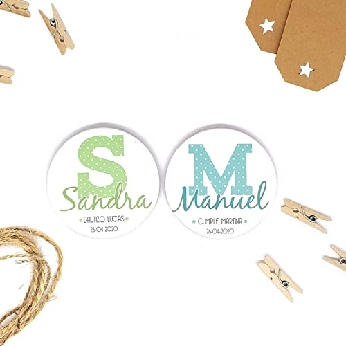 Pack chapas Personalizadas marcasitios | Detalles y Recuerdos de Bautizos | Comuniones, Bodas,Fiestas de Cumpleaños.para Invitados Originales | Lulamuk