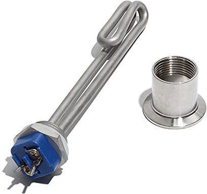 DHVIJA 1 Inch BSP/NPT Heating Element With Accessory 220~240V Screw In Type Immersion Water Heater For Water Boiler 304SUS 1KW/2KW/3KW joyous (Size : C-1 Inch BSP 220-240V, Color : 2KW 190mm)