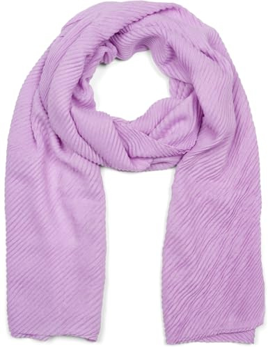 styleBREAKER Damen Schal Plissee Baumwollmix 96x192cm | Gekreppte Oberfläche. feine Falten. fließendes Gewebe. Stola Design. weiche Haptik. Handwäsche empfohlen.
