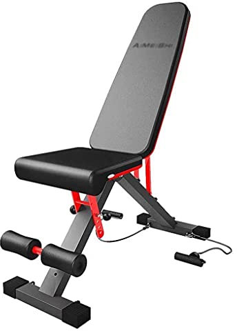 Hantelbank, verstellbare Hantelbank, klappbare Hantelbank, verstellbar, Trainingsbank mit Neigung und Neigung, multifunktionales Trainingsgerät für den Bauchmuskel von Männern