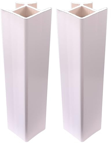 cyclingcolors 2x Jonction de plinthe 90° en PVC Connecteur Socle Cuisine Raccord Profil, hauteur 80mm finition blanc