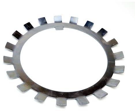 Parts and Parts Chapa de seguridad MB31 155 x 212 x 2,5 mm, DIN 5406, fijación de tuercas onduladas que amortiguan las vibraciones, arandela de acero para tuerca de seguridad DIN 981 KM, ideal para