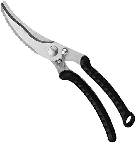 Kitchen Poultry Shears, Stainless Steel Chicken Bone Scissors Planing Fish Scales Kitchen Scissors Chef's Knife to Cut V (Schwarz)