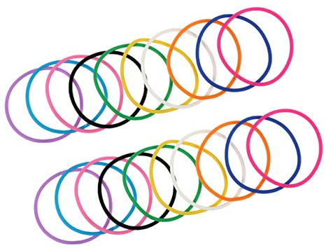 KONTONTY 20pezzi Braccialetti Elastici in Silicone Colorati Bracciali Multifunzionali in Silicone Morbido Per Fai Da Te Accessori Leggeri Ed Elastici Multiuso Per Donna e Bambina