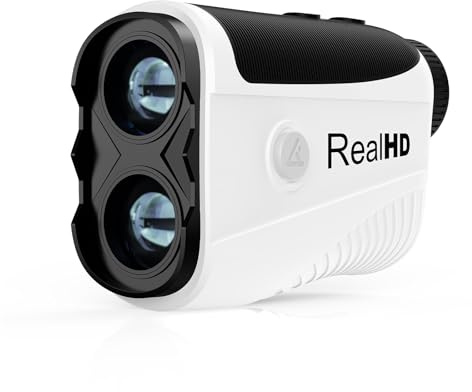 Real HD Télémètre de Golf avec Pente, télémètre de Golf de 1 200 m, grossissement 7X avec Aimant, Verrouillage de Drapeau Vibration, télémètre Laser Rechargeable pour la Chasse