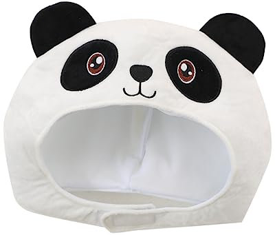 MOLUCKFU Dekorativer Panda Hut Für Partys Und Festivals Weiche Plüschmütze Mit Beweglichen Ohren Für Fotos Und Cosplay Sorgt Für Spaß Und Gute Laune