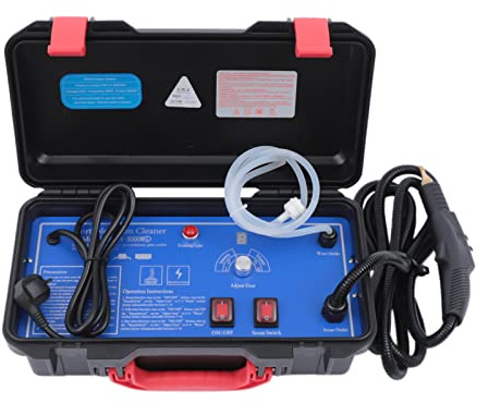 Pulitore a vapore multiuso, 3000 W, pulitore a vapore con protezione di sicurezza, 6 marce, diverse spazzole a vapore per grasso, macchie, polvere, IPX4