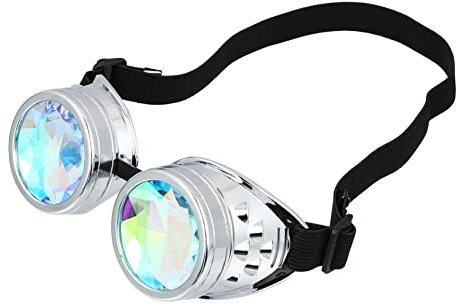 CONGARTENO Steampunk Kaleidoskop Brille Winddicht Mitpc Rahmen Und Linse Kompakt Und Leicht Für Rave Partys Cosplay Und Alltag