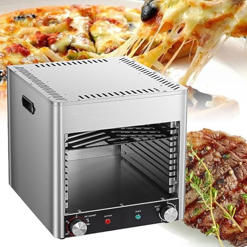 Horno Tostador De Diez Niveles,Asador EléCtrico Para Carne De Res De 1700W Y 3400W,Parrilla Comercial Para Carne De Res,Temperatura De Tiempo Ajustable,Para Carne De Res,Pollo Y Verduras,NPJ-004-220V