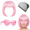 Bob - Parrucca da donna, con parrucca da donna, colore rosa, per cosplay, per feste