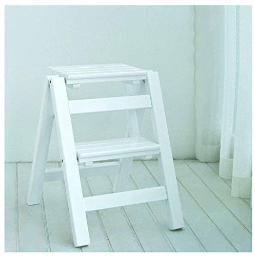 Escabeau pliable à 2 marches pour utilisation en intérieur Chaise d'escalier multifonctionnelle pour l'escalade et la décoration