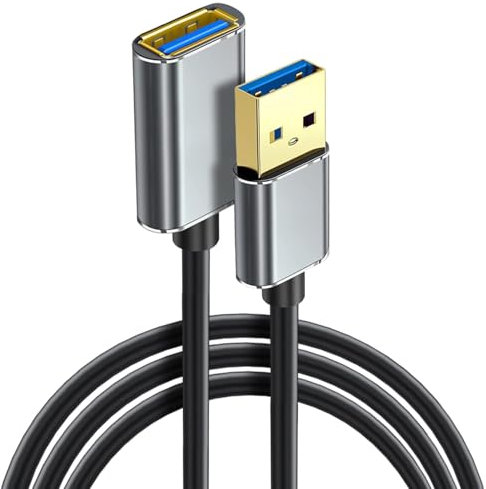 Cable alargador USB 3.0, tipo A macho a un cable de extensión hembra, USB soporta transferencia de datos de alta velocidad de 5 Gbps, compatible con disco USB, teclado y ratón, disco duro de 2 m