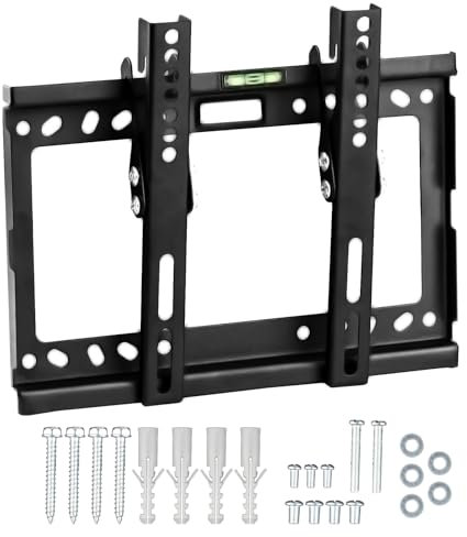 Support mural pour téléviseur de 17 à 43 , plat et incurvé, LED/LCD/OLED, support TV, VESA 200 x 200 mm, jusqu'à 35 kg, montage mural TV