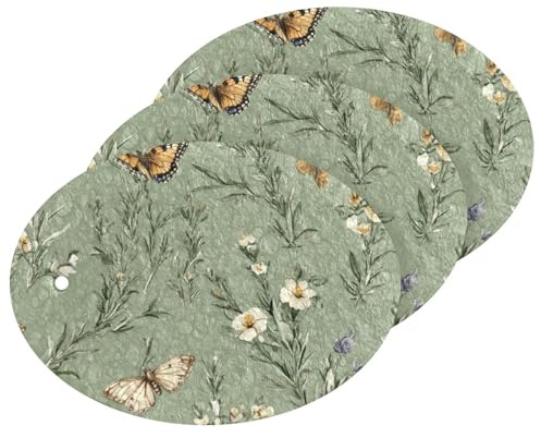 Chic Romero Verde Salvia Wild Absorbentes Esponjas Limpias Borrador Mágico Esponjas de Platos para Lavar Platos para Ollas y Sartenes Todo a la Vez (3 unidades)