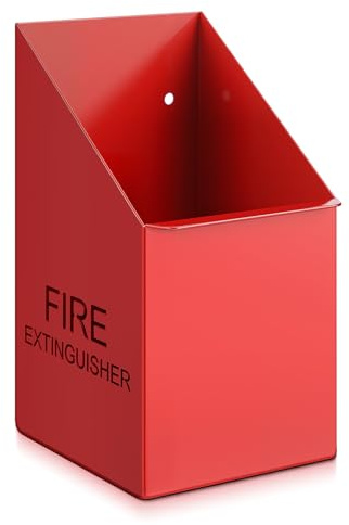 Pelopy Fire Extinguisher Mount Wall Hook Bracket Include Screws, Fit 5lb Extinguishers, Easy to Install, Red Fire Extinguisher Holder for School Garage Vehicle Boat Truck Home Use