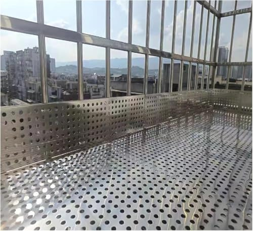 SSDDLZEQ Lamiera Forata in Acciaio Inox 304, lamiera Forata in Acciaio Inox, Rete anticaduta for davanzali, Rete di Protezione for balconi, Diametro Foro 10 mm, lamiera Metallica(65 * 120 cm)