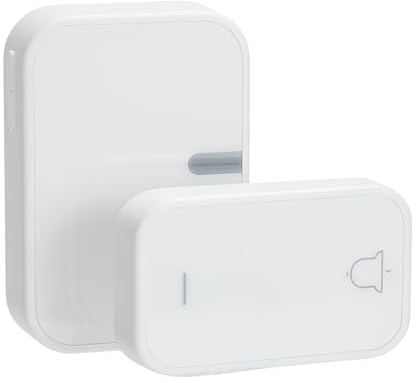 edi-tronic Kinetik Funk Türklingel OHNE BATTERIE | 150m Funk-Reichweite kabellos | Wasserdicht IP44 | 38 Melodien & 85dB | Nie wieder Batteriekauf | Energiesparendes Set für Haus, Wohnung, Büro