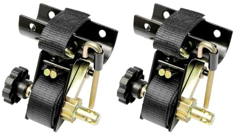 Garosa Ladder Rack Ratchet Straps with J Hook, Heavy Duty 500LBS Retractable Tie Down System for Boat Trailer Utility Trailer Roof Racks ATVs Luggage Trucks