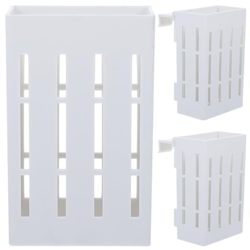 BESPORTBLE Support pour Plantes D'aquarium Lot de 3 Pièces en Plastique Blanc Aquarium avec Trous pour Entretien et Décoration des Plantes Aquatiques