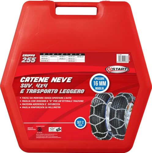 Start 16MM, zweiteiliges Schneekettenset, Gruppe 255, für Geländewagen und leichte Transportfahrzeuge