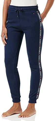 Tommy Hilfiger Donna Pantaloni da Jogging Sweatpants Lunghi, Blu (Navy Blazer), XS