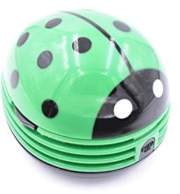 Art&Beauty Green Beetle Shaped Portable Corner Desk Table Top Vacuum Cleaner Mini Cute Vacuum Cleaner Dust Sweeper