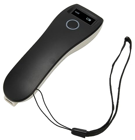 Hand-Barcode-Scanner, 1D 2D QR-Code, Kabelloser Barcode-Leser, Unterstützt 2,4 G und BT-Anschluss, mit Summer, LED-Licht, Display, Vibration und Sprachansage