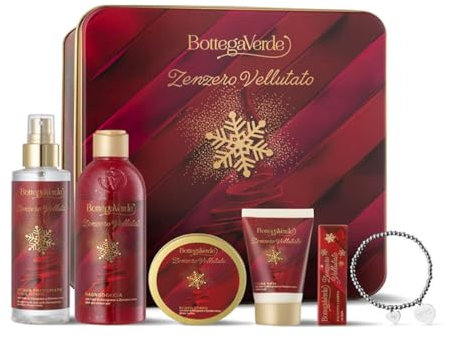 Bottega Verde - Box Zenzero Vellutato - Bagnodoccia, Burro corpo, Crema mani, Stick labbra, Acqua corpo e Bracciale
