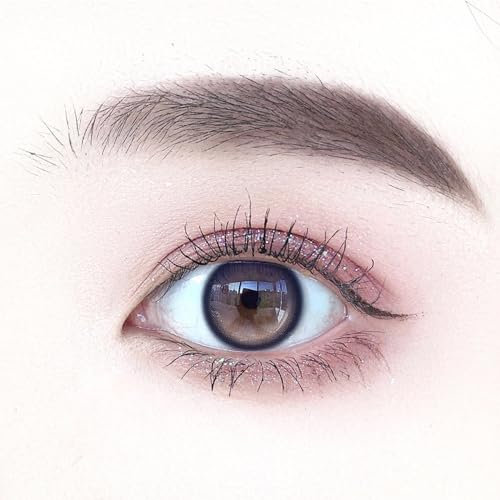 Kontaktlinsen farbig Stärke | farbige 1-Monatslinsen | weiche Linsen | 2 Stück Farblinsen + Linsenbehälter | Dioptrien | natürliche Farben | Monatslinsen | Lila Planet (-7.00 Dioptrien,Lila Planet)