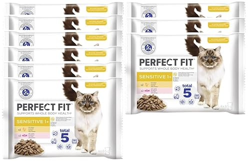 Sensitive 1+ mit Huhn und mit Lachs Katzenfutter Nassfutter (9x4x85g)