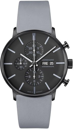 JUNGHANS Herrenuhr Form A Chronoscope Grau/Schwarz 27/4371.00