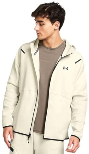 Under Armour Unstop Fleece-Oberteil mit durchgehendem Reißverschluss für Herren, Schwarz / Schwarz, M