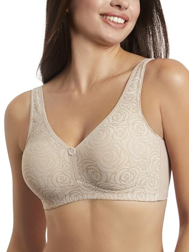 Selene, Reggiseno Donna Fascia Alta, Senza Ferretto e Imbottitura, con Motivo Floreale, Collezione Marivi, Colore Terra, Taglia 4C