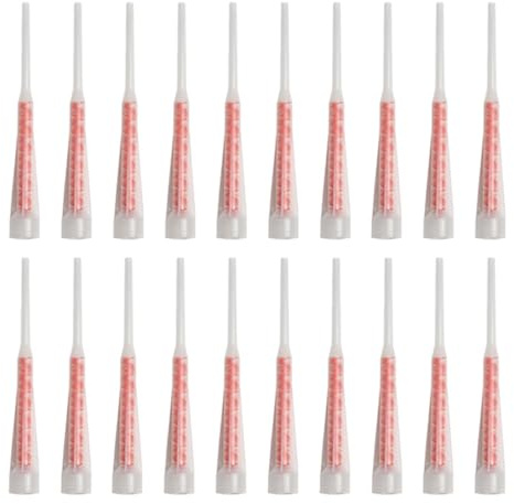 Pack Of 20 Mixing Nozzle Statics Mixer Nozzle Tubes Adhesive Cartridges Tip Nozzles For Injections Cartridges
