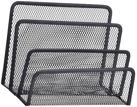 1stück Briefhalter Schreibtisch Schreibtisch Organizer Metall Schwarz Briefsortierer Organizer Briefhalter Briefbox Schreibtischorganizer für Arbeitzimmer Büro Wohnzimmer