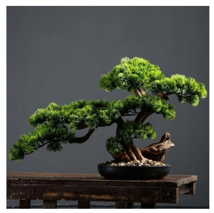 FAJNUZI2024 Künstliche Bonsai Hochwertiger künstlicher Baum, Grün, dekorativer Eingangs-Simulationsbaum, dekorative Ornamente, Zen, Feng Shui, Bonsai Kunstbaum Bonsai