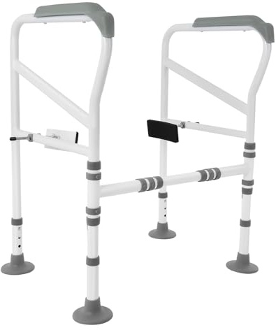 Inodoro con ventosa y altura regulable, soporte para inodoro con ventosa, ayuda para levantarse de inodoro para personas mayores, hasta 100 kg