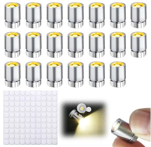 NHQZ 20 Stück Mini Led Lichter Für Puppenhäuser, Puppenhaus Beleuchtung, Mini-Lichter Zum Selbermachen, Mini-Lichter Zum Basteln, Miniatur Lichter Für Vitrinen, Spielzeug Bausteine (Warmweiß,A)