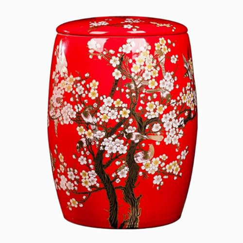 Large Rice Bucket Ceramic Rice Storage Container 5KG/10KG/15KG/25KG Airtight Rice Dispenser With Lid Cereal Containers Large Rice Jar Food Dispensers For Rice Beans Grains Small Dry Food