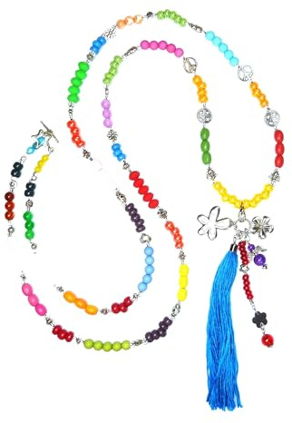 SSH-Design - extra lange Kette HIPPIE BOHO IBIZA - Bettelkette - bunt