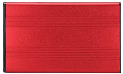 TIKATARER Disco Duro Externo, Disco Duro Portátil con Interfaz USB3.0 HDD Cubro 2.5in 5Gbps 2TB Capacidad Caso de Disco Duro Anti Estático SSD Externo para Ventanas (Black) (Silver) (Blue) (Rojo)