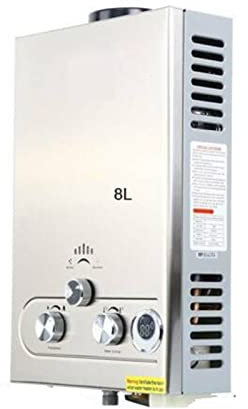 Scaldabagno per bagno Riscaldatore di Acqua Senza Serbatoio Propano 8L Gas Propano Gpl 2GPM Riscaldatore di Acqua Calda Istantanea Caldaia Senza Serbatoio Doccia elettrodomestico Ospedali, scuole e ca