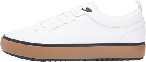 Tommy Hilfiger Harlem Core Cleat LTH Mix Fm0fm05702 - Tenis Bajos para Hombre, White, 42 EU