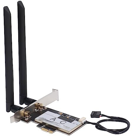 Tarjeta de Red Inalámbrica PCI, Adaptador WiFi de Doble Banda de 1200Mbps con 2 Antenas Externas 5DBI para Windows 7 8.1 10