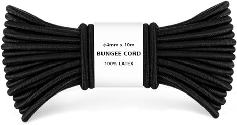 Tendeur Elastique 10m Corde Extensible Cordon élastique Caoutchouc Corde, Elastique Sandow pour Bache Camping Remorque Tendeur Corde Transport de Marchandises, 4mm
